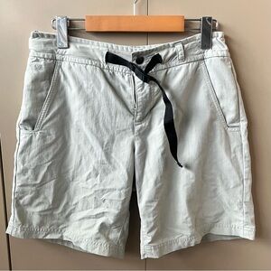 Columbia Pale Gray Athletic Drawstring Shorts with Black Tie